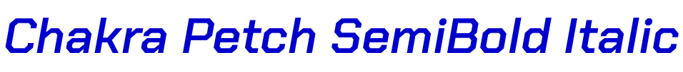 Chakra Petch SemiBold Italic fonte